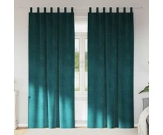 Užtemdymo užuolaidos 2 pcs Tamsiai žalia 140 x 225 cm Aksomas