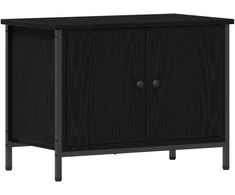 TV staliukas Televizoriaus spintelė Juodas ąžuolas 60 x 35 x 45 cm