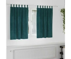 Užtemdymo užuolaidos 2 pcs Tamsiai žalia 140 x 140 cm Aksomas
