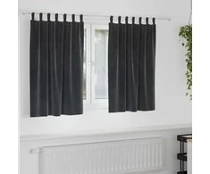 Užtemdymo užuolaidos 2 pcs Tamsiai pilka 140 x 140 cm Aksomas