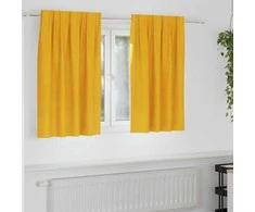 Užtemdymo užuolaidos 2 pcs Garučių geltona 140 x 140 cm Aksomas
