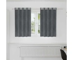 Užtemdymo užuolaidos 2 pcs Šviesiai pilka 140 x 140 cm Aksomas