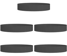 Vazonų žiedas 5 pcs Juoda 120 x 120 x 20 cm