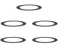 tinkamas plokštiems medžio žiedams 5 pcs Juoda Ø90 / 120 cm