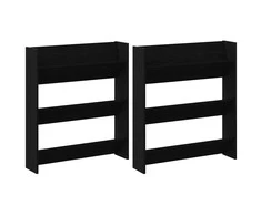 Batu skrynia su lentyna 2 pcs Juodas ąžuolas 86 x 18 x 90 cm