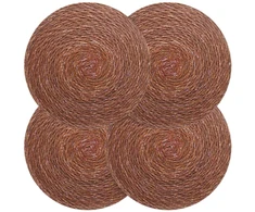 Jūros žolės padėkliukai 4 pcs Ruda Ø 30 cm 100% Jūros žolė