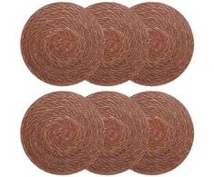 Jūros žolės padėkliukai 6 pcs Ruda Ø 30 cm 100% Jūros žolė