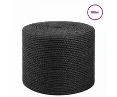Juto virvė 10 vnt. 2 mm Juoda 100% Tossa jutas