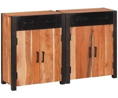 Kabalas 2 pcs Ruda 110 x 30 x 75 cm Kietos akacijos mediena
