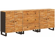Kabalas 3 vnt. 60 x 33 x 75 cm Kietas mango medis Ruda
