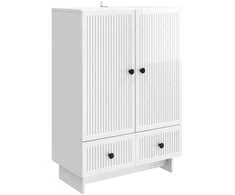Kabalas Aukšto Blizgesio Baltas 66 x 34,5 x 95 cm