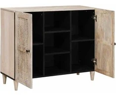 Kabalas Balta išblukinta 90 x 33 x 75 cm Kietas mango medis