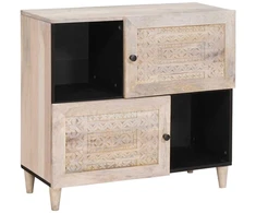 Kabalas Balta išblukinta 80 x 33 x 75 cm Kietas mango medis