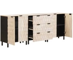 Kabalas 3 pcs Baltos skalbimo apdaila 180 x 33 x 75 cm