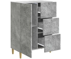 Kabalas Betono pilka 66 x 34,5 x 90 cm Apdirbta mediena