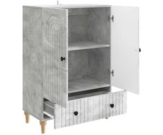 Kabalas Betono pilka 66 x 34,5 x 95 cm Apdirbta mediena