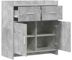Kabalas Betono pilka 75 x 36 x 80 cm Apdirbta mediena