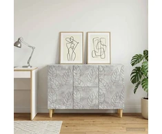 Kabalas Betono pilka 89 x 34,5 x 60 cm Apdirbta mediena