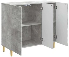 Kabalas Betono pilka 89 x 34,5 x 80 cm Apdirbta mediena