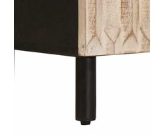 Kabalas su saugykla Baltos skalbimo apdaila 60 x 33 x 75 cm