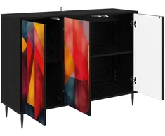 Kabalas HEESCH Juodojo ąžuolo 102 x 33 x 76 cm Apdirbta mediena