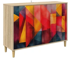 Kabalas HEESCH Sonoma ąžuolo 102 x 33 x 75 cm Apdirbta mediena