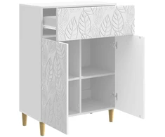 Kabalas Itin blizgi balta 66 x 34,5 x 90 cm Apdirbta mediena