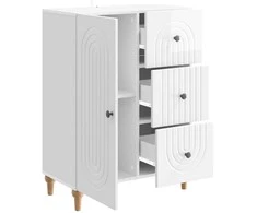 Kabalas Itin blizgi balta 66 x 34,5 x 90 cm Apdirbta mediena