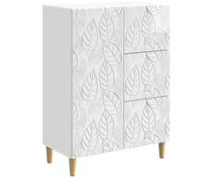 Kabalas Itin blizgi balta 66 x 34,5 x 90 cm Apdirbta mediena