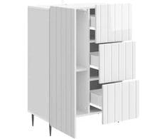 Kabalas Itin blizgi balta 66 x 34,5 x 91,5 cm Apdirbta mediena