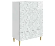 Kabalas Itin blizgi balta 66 x 34,5 x 95 cm Apdirbta mediena