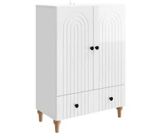 Kabalas Itin blizgi balta 66 x 34,5 x 95 cm Apdirbta mediena