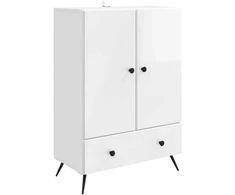 Kabalas Itin blizgi balta 66 x 34,5 x 95 cm Apdirbta mediena