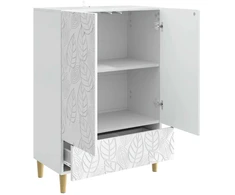 Kabalas Itin blizgi balta 66 x 34,5 x 95 cm Apdirbta mediena