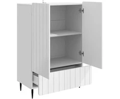 Kabalas Itin blizgi balta 66 x 34,5 x 97 cm Apdirbta mediena