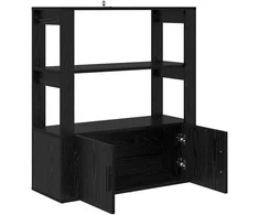 Kabalas juoda ąžuolo 30 x 80 x 90 cm Apdirbta mediena