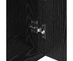 Kabalas juoda ąžuolo 80 x 30 x 60 cm Apdirbta mediena