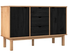 Kabalas OTTA Juoda 113,5 x 43 x 73 cm Pušies medienos masyvas