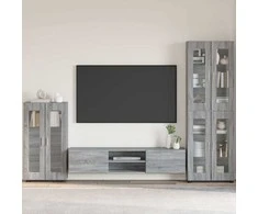 Kabalas su lentyna FLORIN Pilkas Sonoma 55,5 x 29 x 100 cm