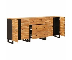 Kabalas 3 pcs Ruda 60 x 33 x 75 cm Kietas mango medis