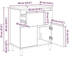 Kabalas Senovinis medis 60 x 35 x 70 cm Apdirbta mediena