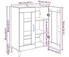 Kabalas Senovinis medis 69,5 x 34 x 90 cm