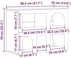 Kabalas ELST Sonoma ąžuolas 80.5 x 35 x 59 cm Apdirbta mediena