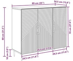 Kabalas Sonoma ąžuolas 89 x 34,5 x 80 cm Apdirbta mediena