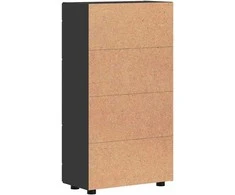 Kabalas FLORIN 55,5 x 29 x 100 cm Juoda Apdirbta mediena