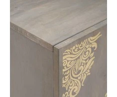 Kabalas Pilkas ir auksinis 60 x 33 x 75 cm Kietas mango medis