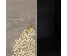 Kabalas Pilkas ir auksinis 80 x 33 x 75 cm Kietas mango medis