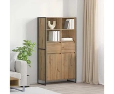 Kabalas su stalčių 2 pcs Meistrų ąžuolas 81 x 36 x 150.5 cm