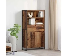 Kabalas su stalčių 2 pcs Senovinis medis 81 x 36 x 150.5 cm
