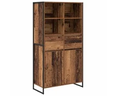 Kabalas su stalčių 2 pcs Senovinis medis 81 x 36 x 150.5 cm